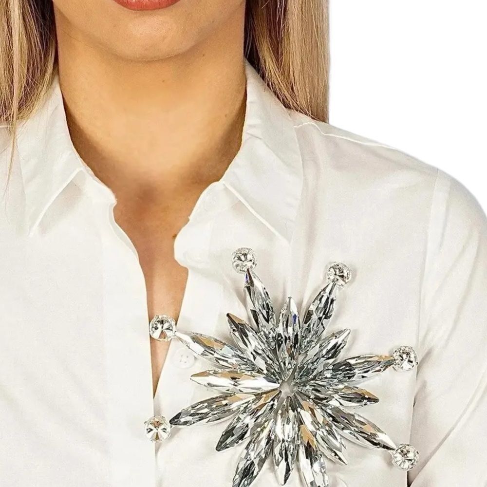 ‎LARGE SNOWFLAKE BROOCH